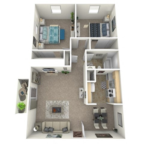 Two Bedroom One Bath